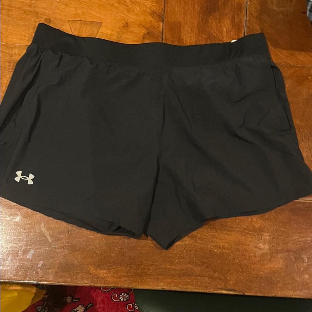 Under Armour Liner-Less Athletic Black Shorts